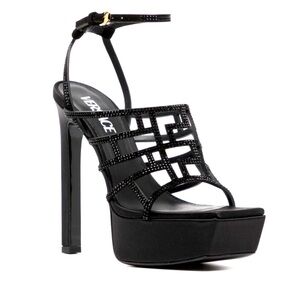Versace Greca Maze crystal-embellished sandals